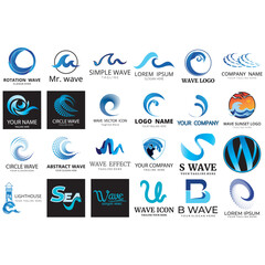 Water wave icon vector