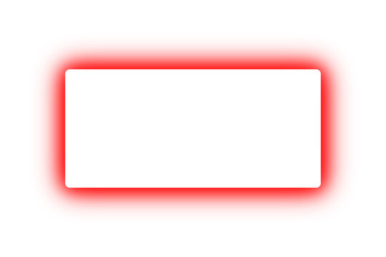Neon rectangle frame background. Red glowing neon sign bar banner. neon shadow rectangle copy space. futuristic laser backdrop. Shining light mockup template for design, text, Graphic design elements