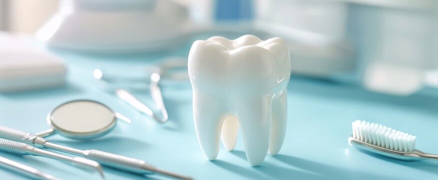 The Tooth on Dental Table