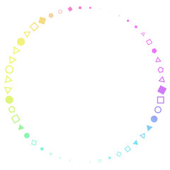 Colorful geometry frame background.	