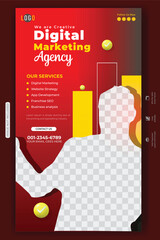 Digital marketing agency and corporate Facebook and Instagram story template