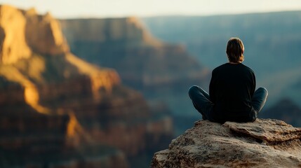 Grand Canyon Majesty, breathtaking layers of ancient rock formations, vast open space, minimalist ambiance, inviting contemplation of nature's grandeur and timeless beauty