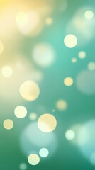 Obraz premium Soft bokeh lights creating a dreamy atmosphere in teal and gold during a serene evening setting