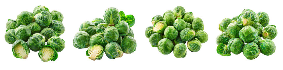 Fototapeta premium fresh green cabbage isolated on a transparent background