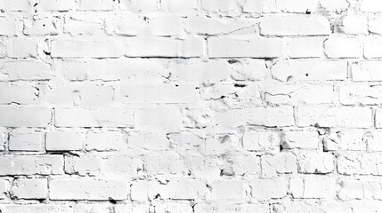 Fototapeta premium Panoramic background of wide white brick wall texture. Home or office design backdrop