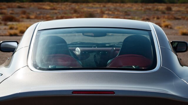 Rear window on a car