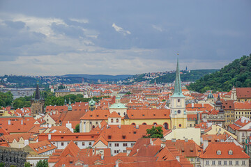 High angle view of townscape against sky