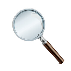 Abstract magnifying glass vector art illustration icon design. Icon concept design.