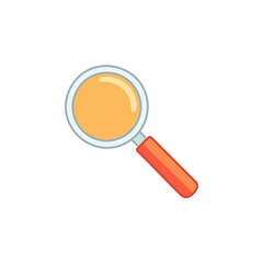 Abstract magnifying glass vector art illustration icon design. Icon concept design.