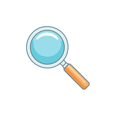 Abstract magnifying glass vector art illustration icon design. Icon concept design.