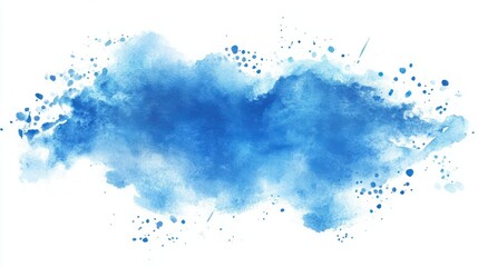 Obraz premium blue. watercolor transparent background