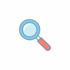 Abstract magnifying glass vector art illustration icon design. Icon concept design.