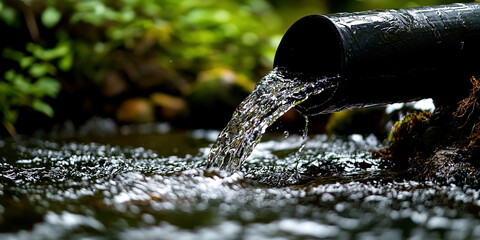 Black oil pollutes nature