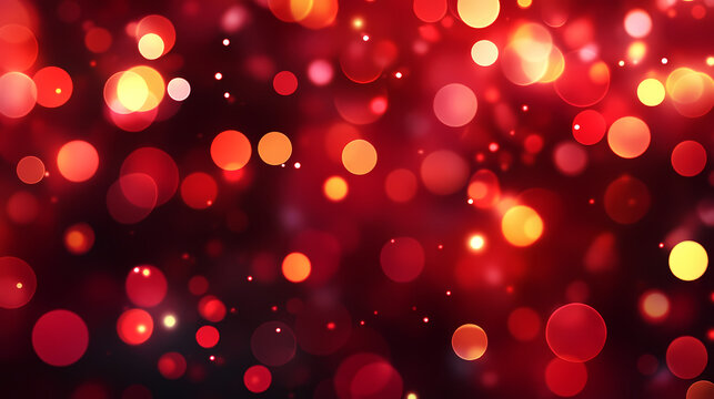 Red bokeh background create with ai. Bokeh. Illustration