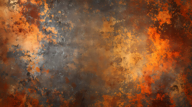 Rustic grunge background with a rich mix of brown and orange hues. Grunge. Illustration