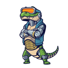 Alligator Robot Mascot Design