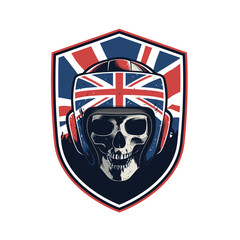 Skull wearing a boxing Headgear