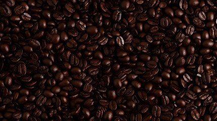 Fototapeta premium Close-up of roasted coffee beans.