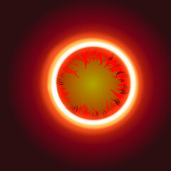 abstract burning sun background illustration