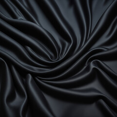 Fototapeta premium Black background with a spiral pattern in the middle with fabric texture