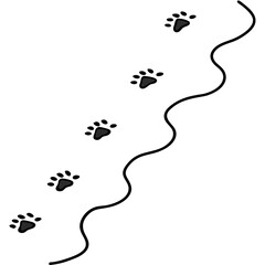 Uneven Zombie Footprint Trail Vector Design