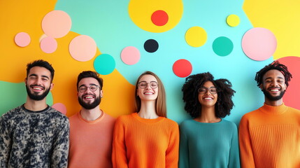 Diverse group of people with thought bubbles, emphasizing that mental health affects everyone