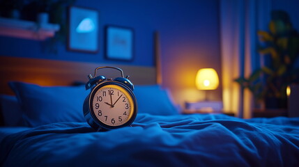 Alarm clock showing an early bedtime, highlighting the importance of a consistent sleep schedule