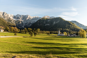 Slovenian Church Village Alpes