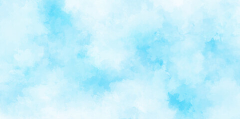 Abstract white and blue color frozen ice surface design background. soft sky blue watercolor sky and clouds, Light blue background with watercolor. gradient light white sky background with clouds.