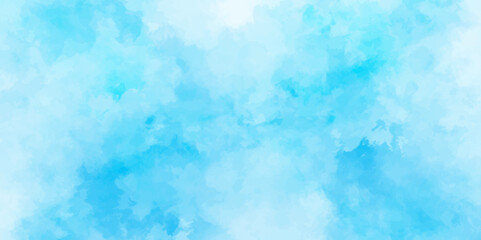 Abstract white and blue color frozen ice surface design background. soft sky blue watercolor sky and clouds, Light blue background with watercolor. gradient light white sky background with clouds.