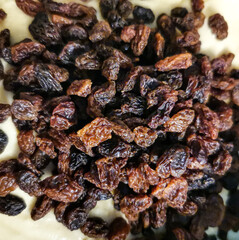 Dried grapes, raisins for baking