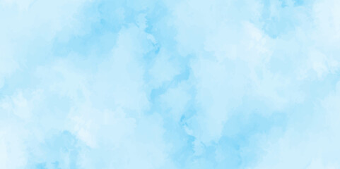 Abstract white and blue color frozen ice surface design background. soft sky blue watercolor sky and clouds, Light blue background with watercolor. gradient light white sky background with clouds.