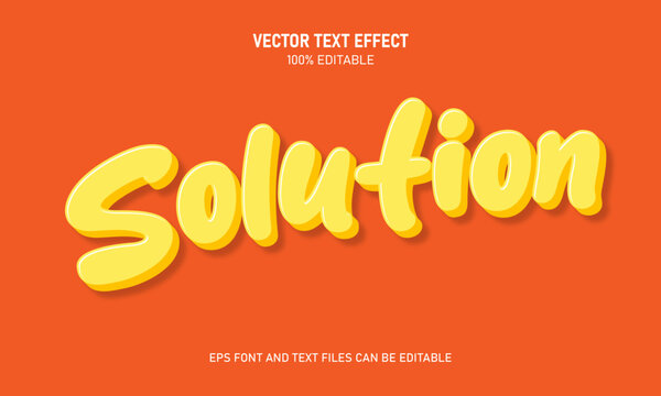 Solution 3d editable text effect