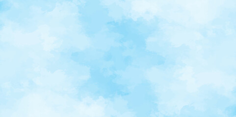 Abstract white and blue color frozen ice surface design background. soft sky blue watercolor sky and clouds, Light blue background with watercolor. gradient light white sky background with clouds.