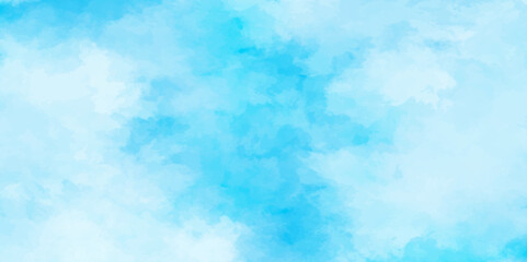 Abstract white and blue color frozen ice surface design background. soft sky blue watercolor sky and clouds, Light blue background with watercolor. gradient light white sky background with clouds.