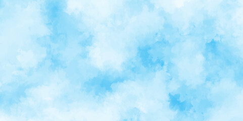 Abstract white and blue color frozen ice surface design background. soft sky blue watercolor sky and clouds, Light blue background with watercolor. gradient light white sky background with clouds.