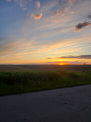 sunset in the field