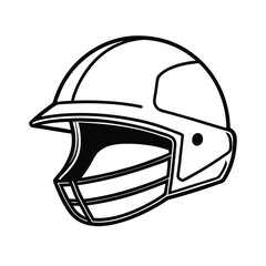 Fototapeta premium a helmet vector silhouette, isolated white background 