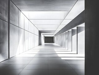 Striking Architectural Minimalism in Monochrome Geometric Interior