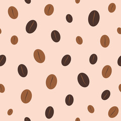 seamless pattern with coffee beans