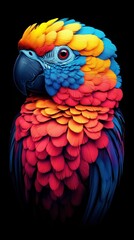 Vibrant parrot illustration with colorful feathers