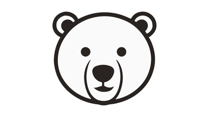 bear simple icon vector illustration