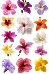 collection of various hibiscus