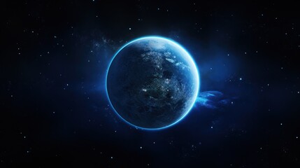 Obraz premium A majestic photograph taken from deep space, capturing Earth in its entirety