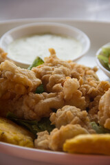 Ecuadorian food: breaded shrimp