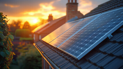 solar panels on the roof