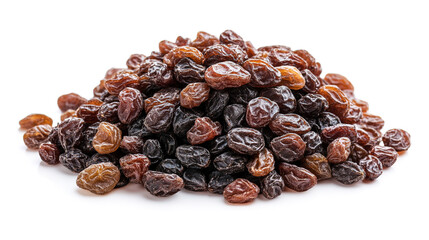 Pile dark dried raisins