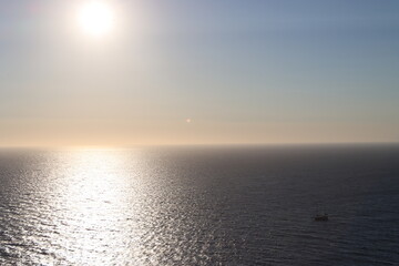 Mountainous Landscape of Greece, Cliffs and Blue Waters, Golden Hour, Greek Island, Travel, Vacation, Beautiful Landscape