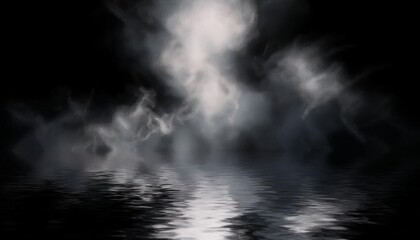 Naklejka premium smoke on black background