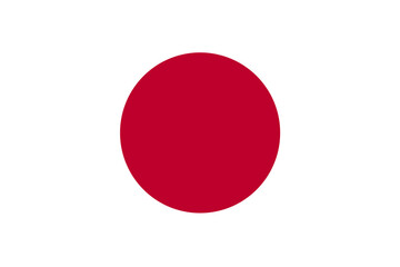 National flag of the Japan (Nisshoki, Hinomaru) - vector, Land of the Rising Sun 